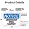 Signmission Emergency Fuel Shutoff, 24 in W x Rectangle, Plastic OS-2PACK-NS-P-1824-L-11843 - alternate 3